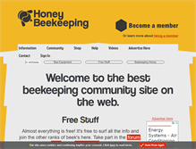 Tablet Screenshot of honeybeekeeping.co.uk